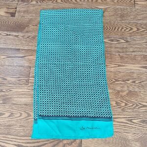 Elegant Teal and Black Scarf